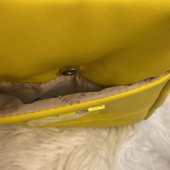 NWT Steve Madden Faux Leather (Bjaya) Backpack w/ AirPods pouch - Yellow - Picture 10 of 10